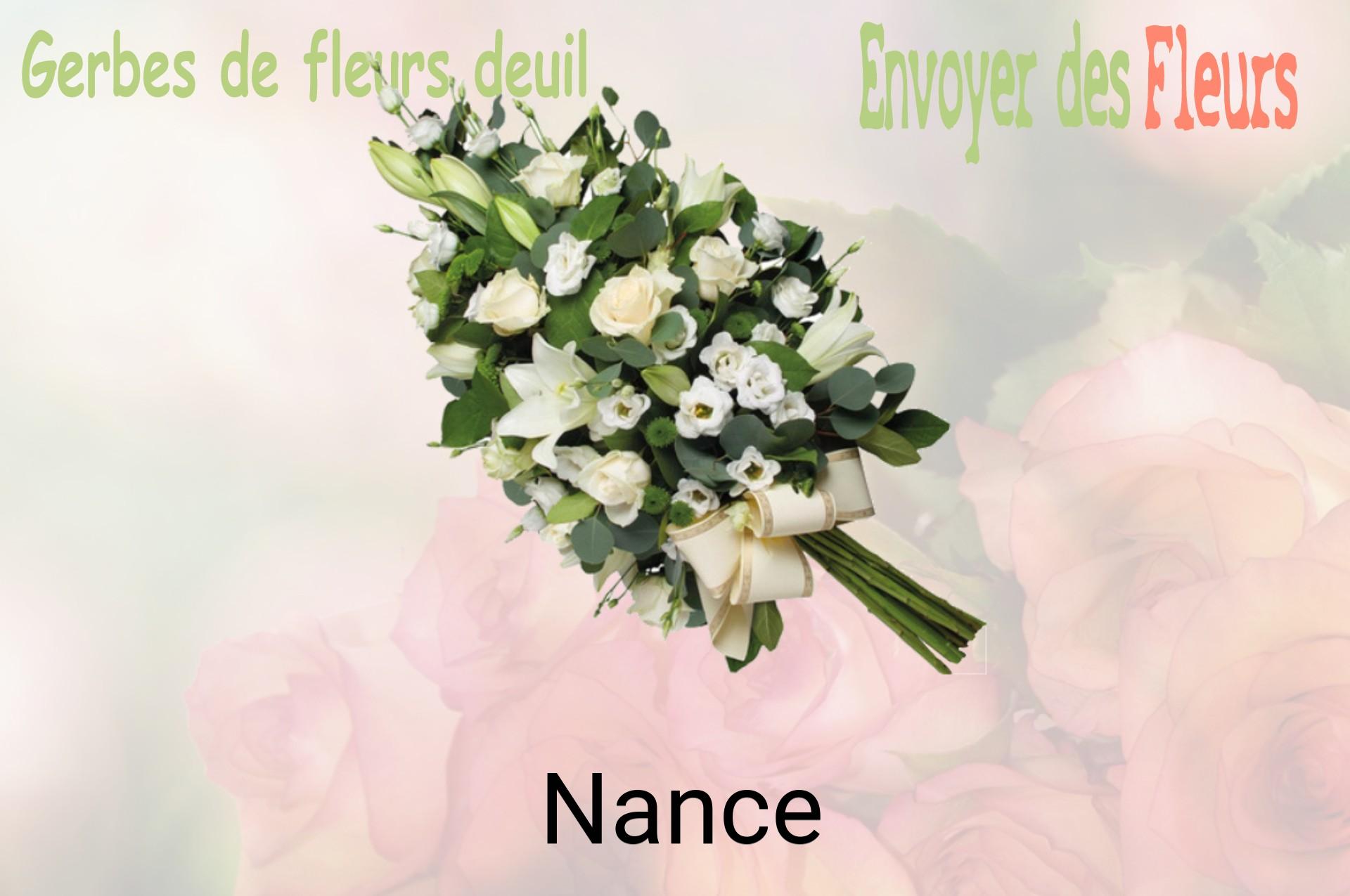 Gerbe de fleurs de deuil livrée à Nance